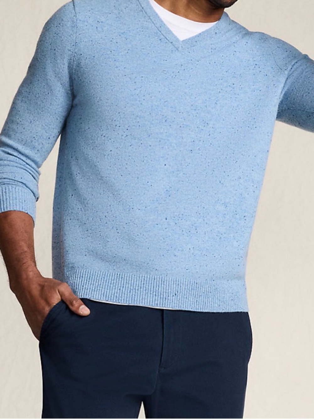 🩷 Jos. A. Bank Men's Sky Blue V-Neck Sweater🩷